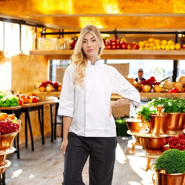 Filipina de chef gabardina